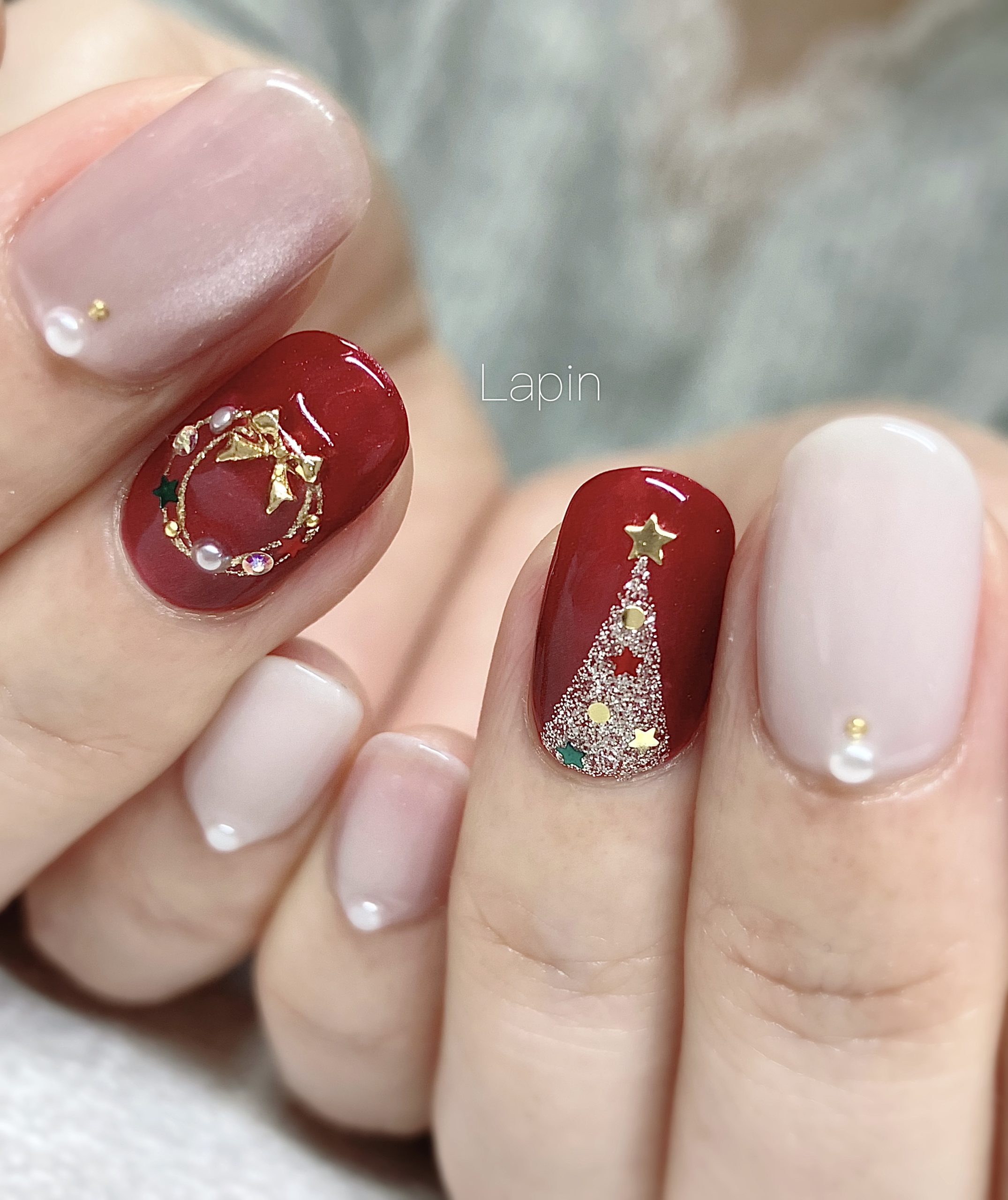 12月を楽しむ、お客様ネイル♫